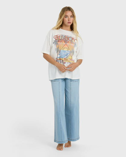 Billabong Women's Sun Meets Sea Short Sleeve T-Shirt - Salt Crystal