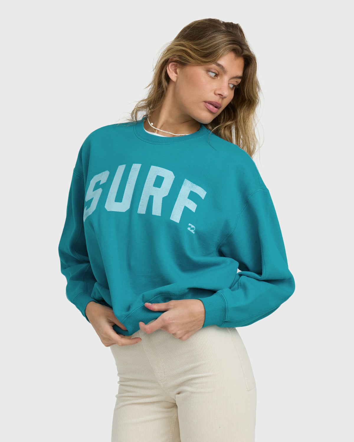 Billabong Women's Mono Aloha Kendal Crewneck Sweatshirt - Atlantis
