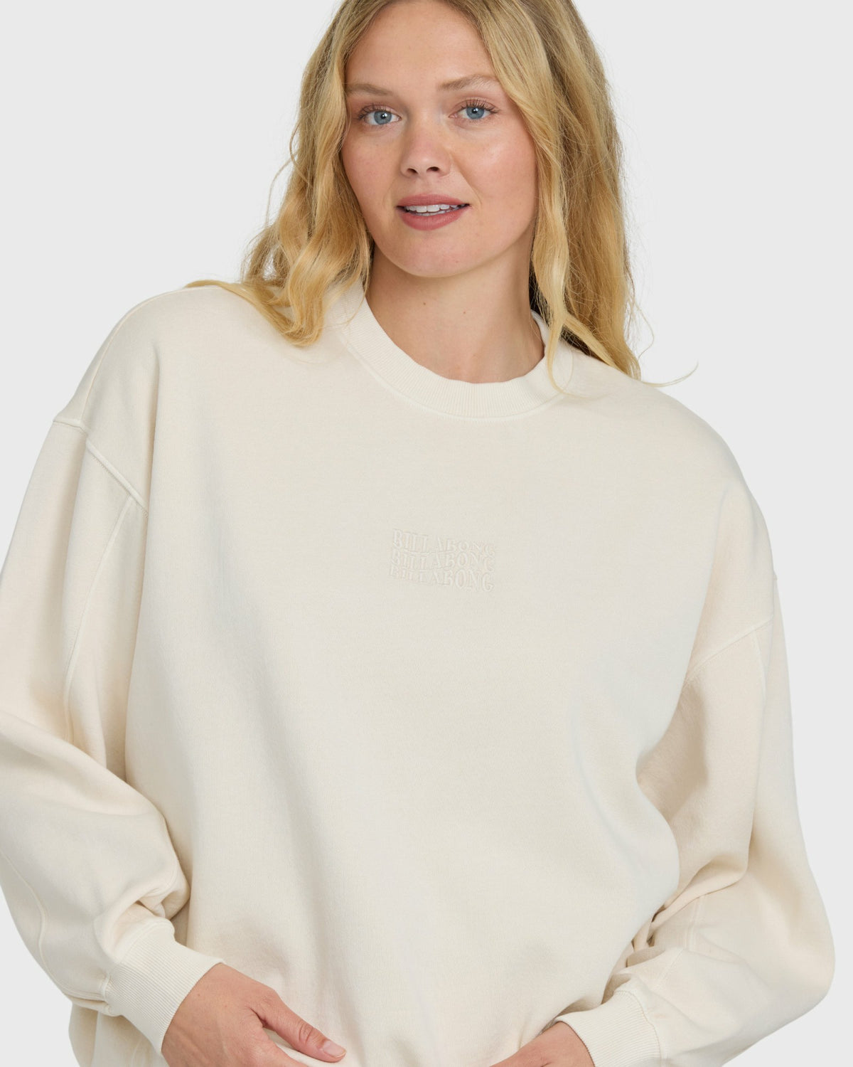 Billabong Women's Bleached Out Kendal Crewneck Sweatshirt - Vanilla