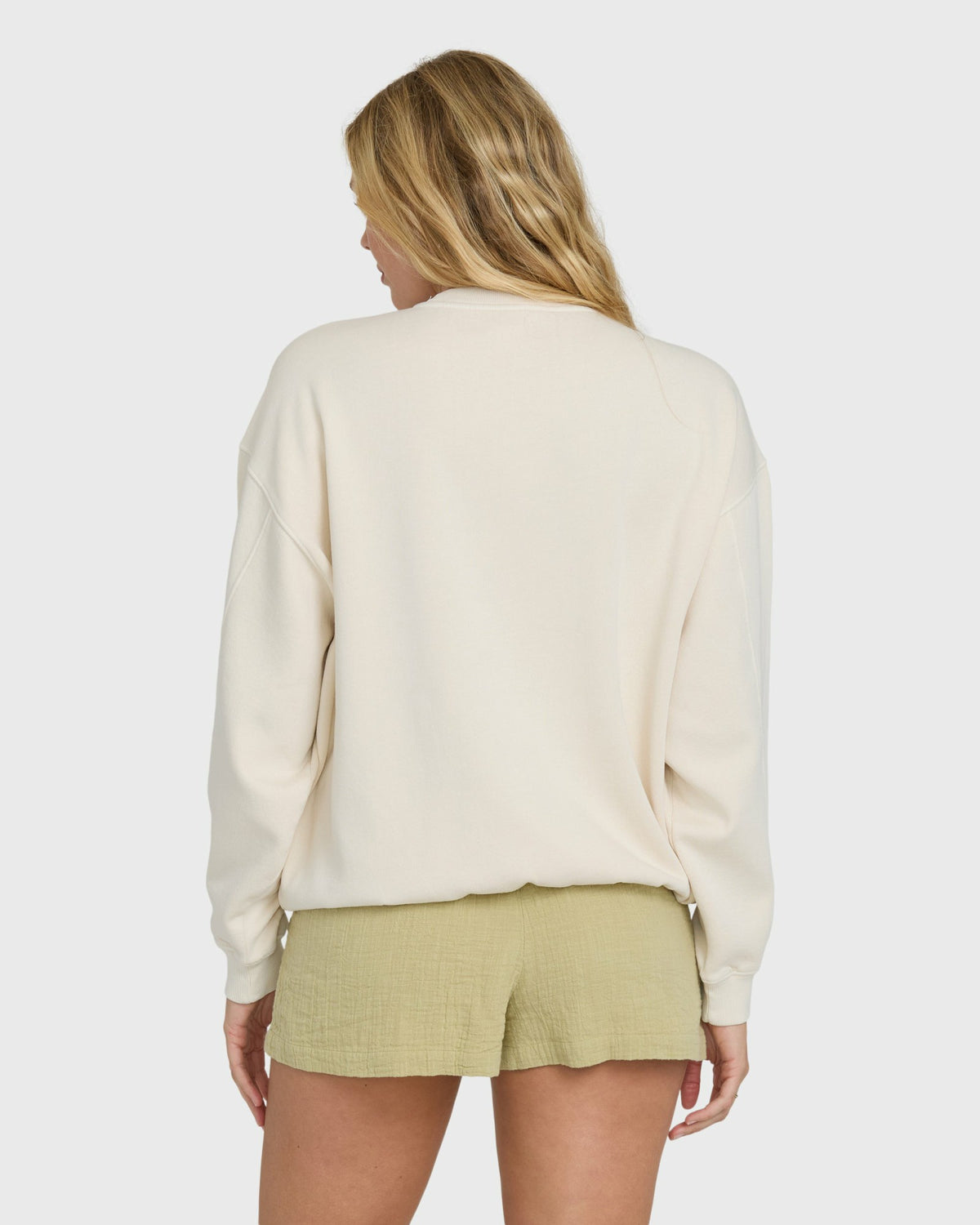 Billabong Women's Bleached Out Kendal Crewneck Sweatshirt - Vanilla