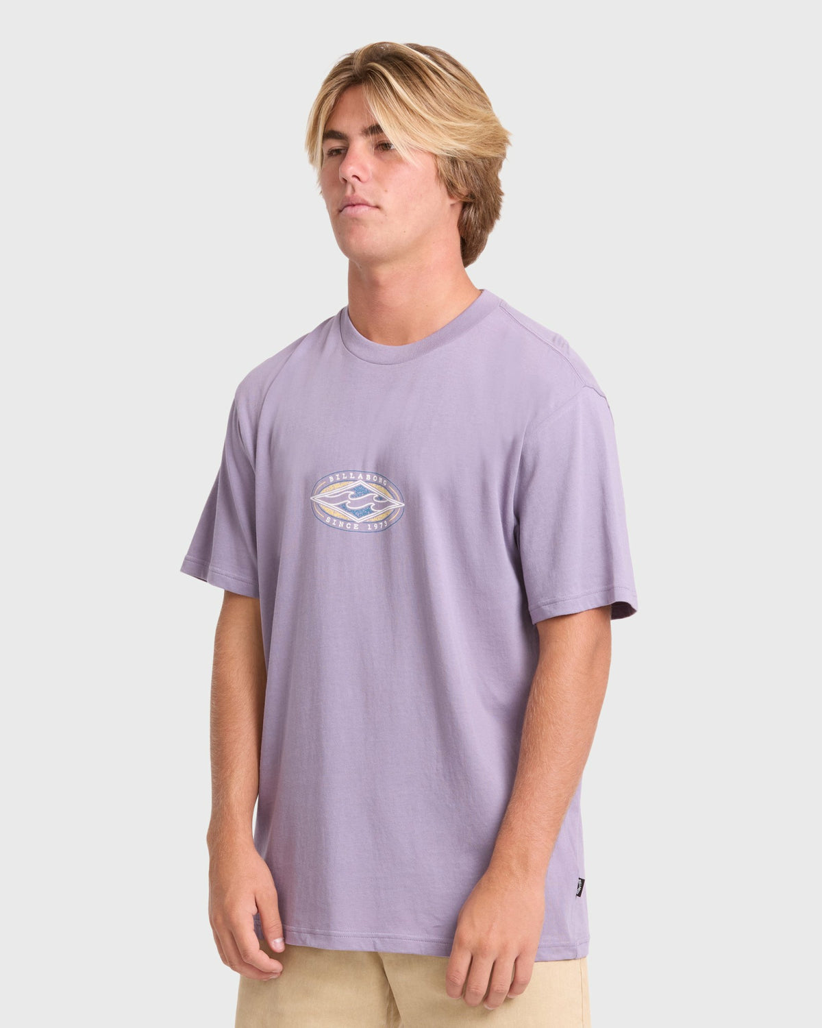 Billabong Men's Rotor Diamond Premium Short Sleeve Knit Graphic T-Shirt - Purple Ash
