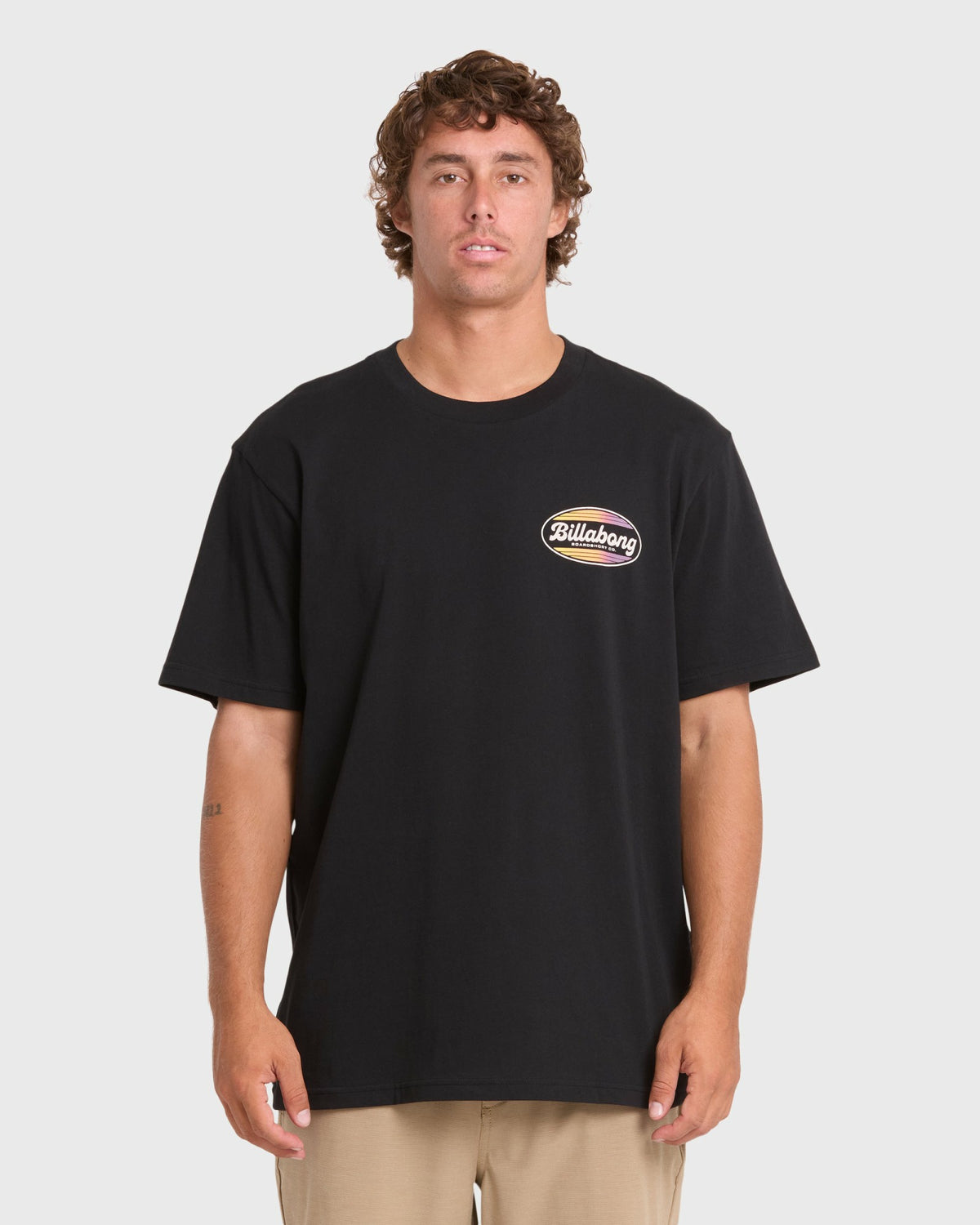 Billabong Men's Off Duty Premium Short Sleeve Cotton T-Shirt - Black