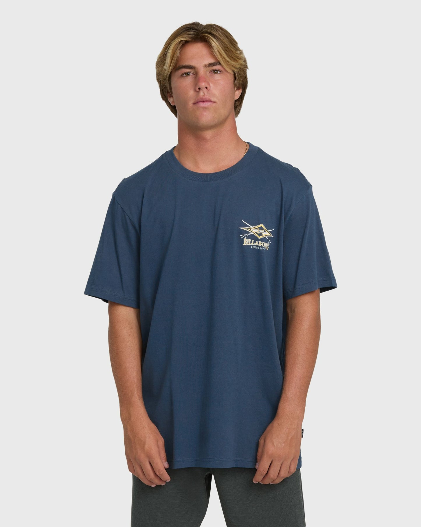 Billabong Men's Crossboards Premium Short Sleeve Knit T-Shirt - Dark Denim