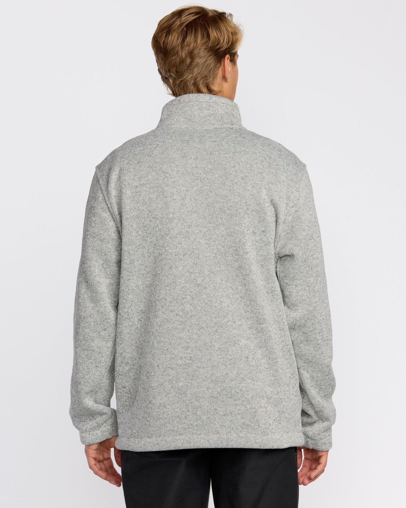 Billabong Men's Boundary Mock Neck Zip Sweatshirt - Grey Htr