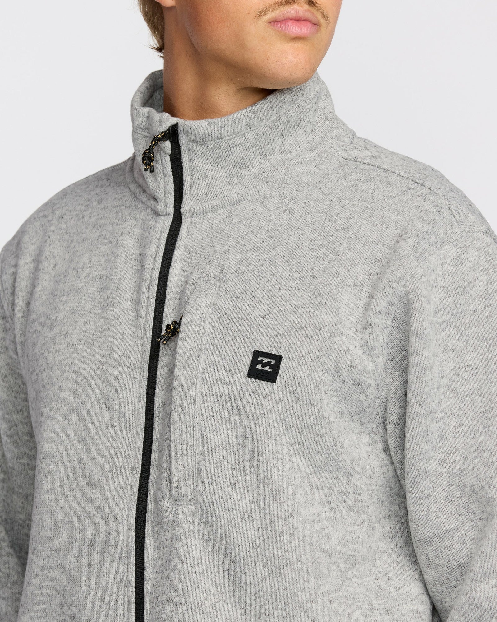 Billabong Men's Boundary Mock Neck Zip Sweatshirt - Grey Htr
