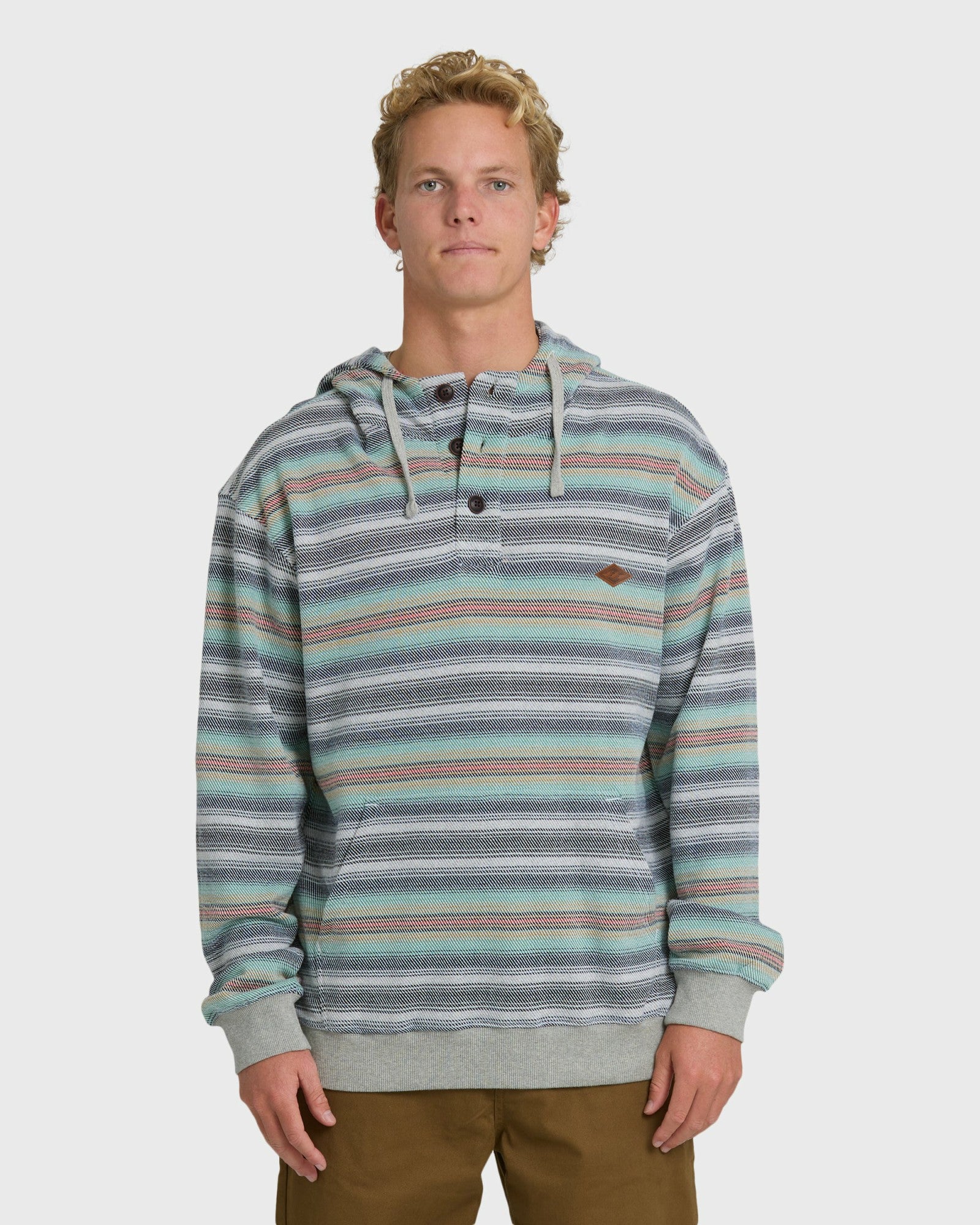 Billabong Men's Rancho Pullover YD Pullover Hoodie - Heather Gray