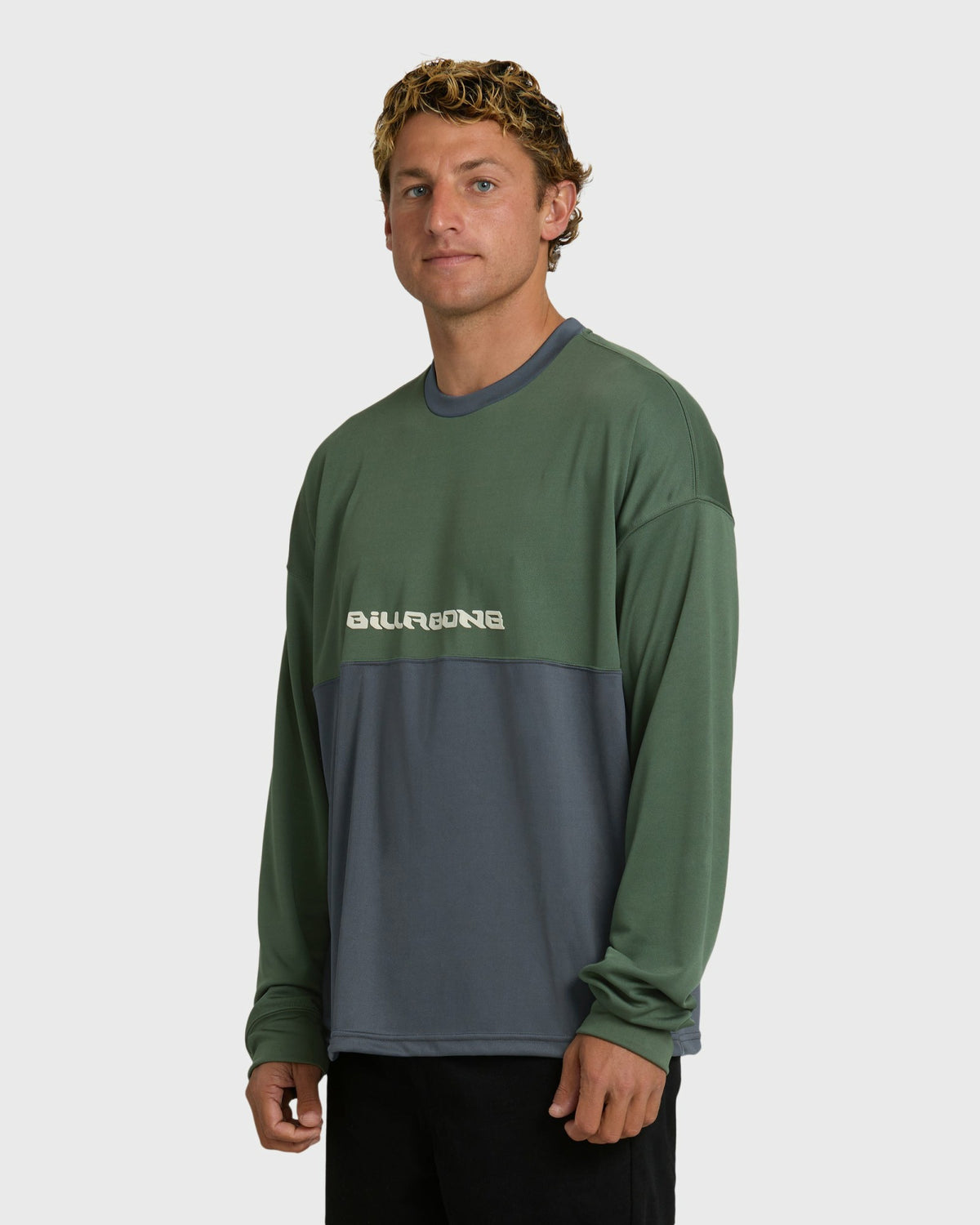 Billabong Men's Deep Fake Crew Long Sleeve Knit Top - Hunter Green