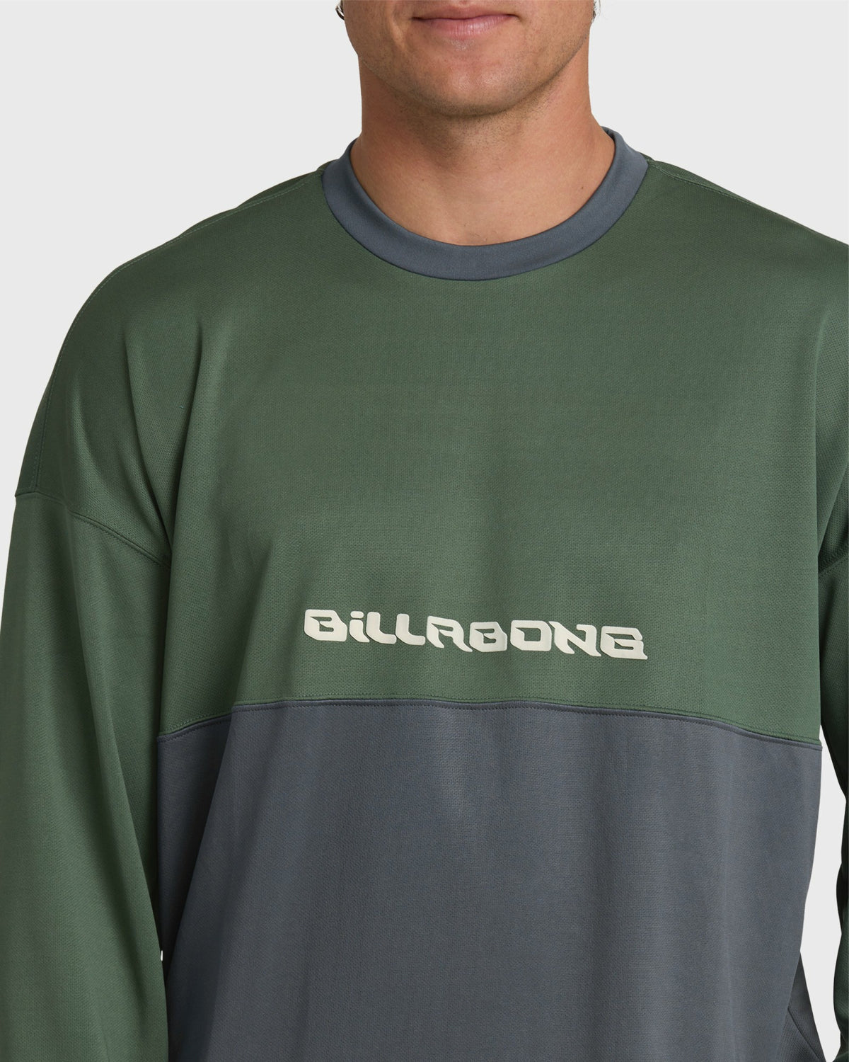 Billabong Men's Deep Fake Crew Long Sleeve Knit Top - Hunter Green