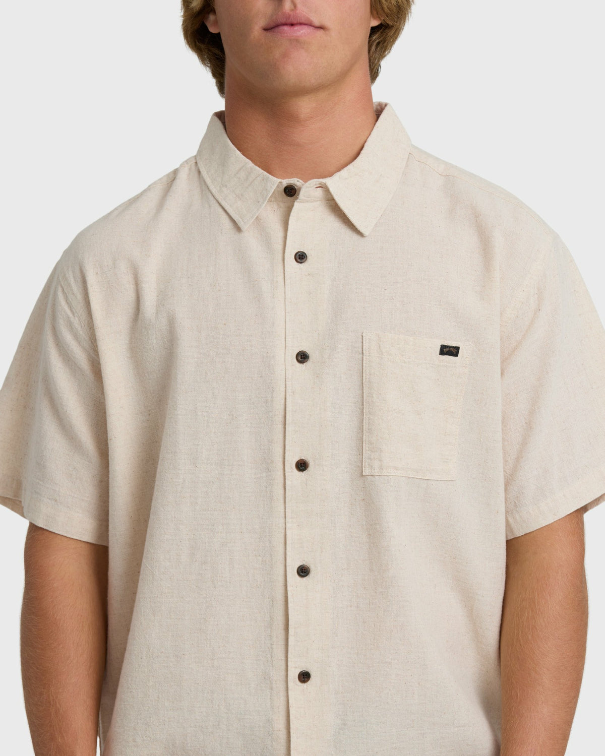 Billabong Men's Victoria Short Sleeve Shirt - Off White
