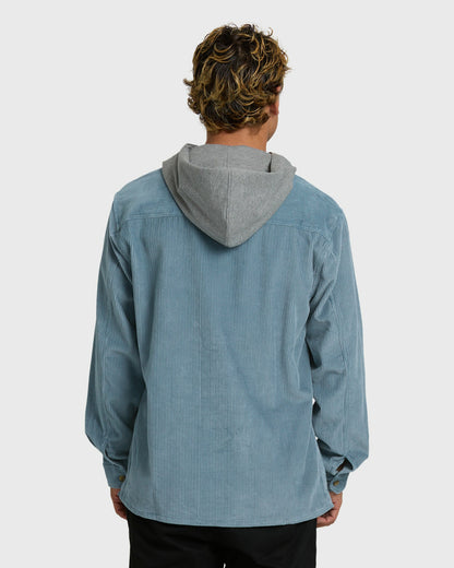 Billabong Men's Baja Long Sleeve Shirt - Blue Fog