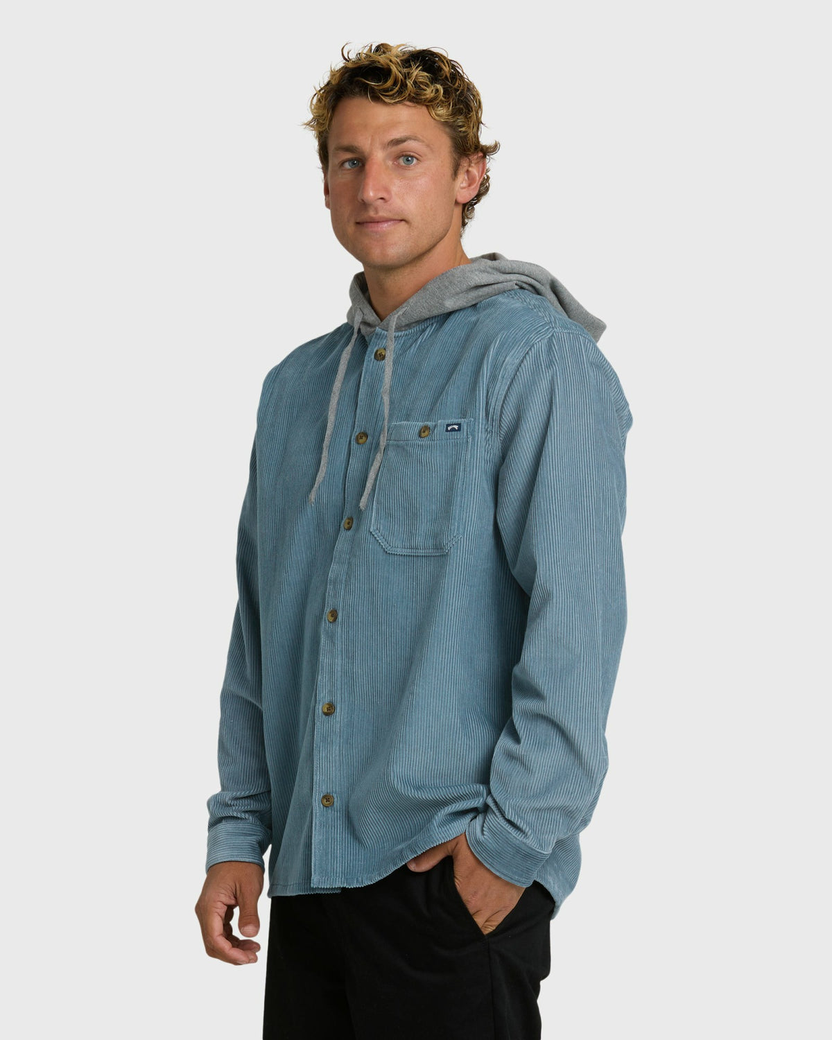 Billabong Men's Baja Long Sleeve Shirt - Blue Fog