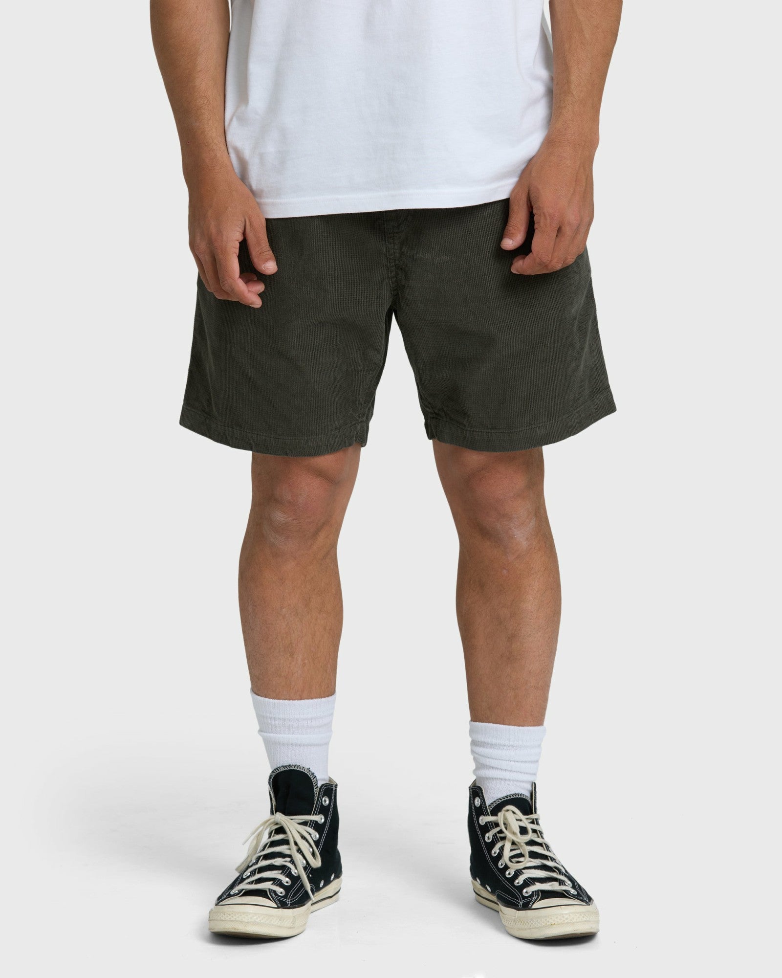 Billabong Men's Larry Layback 19\" Cord Shorts - Dark Gray