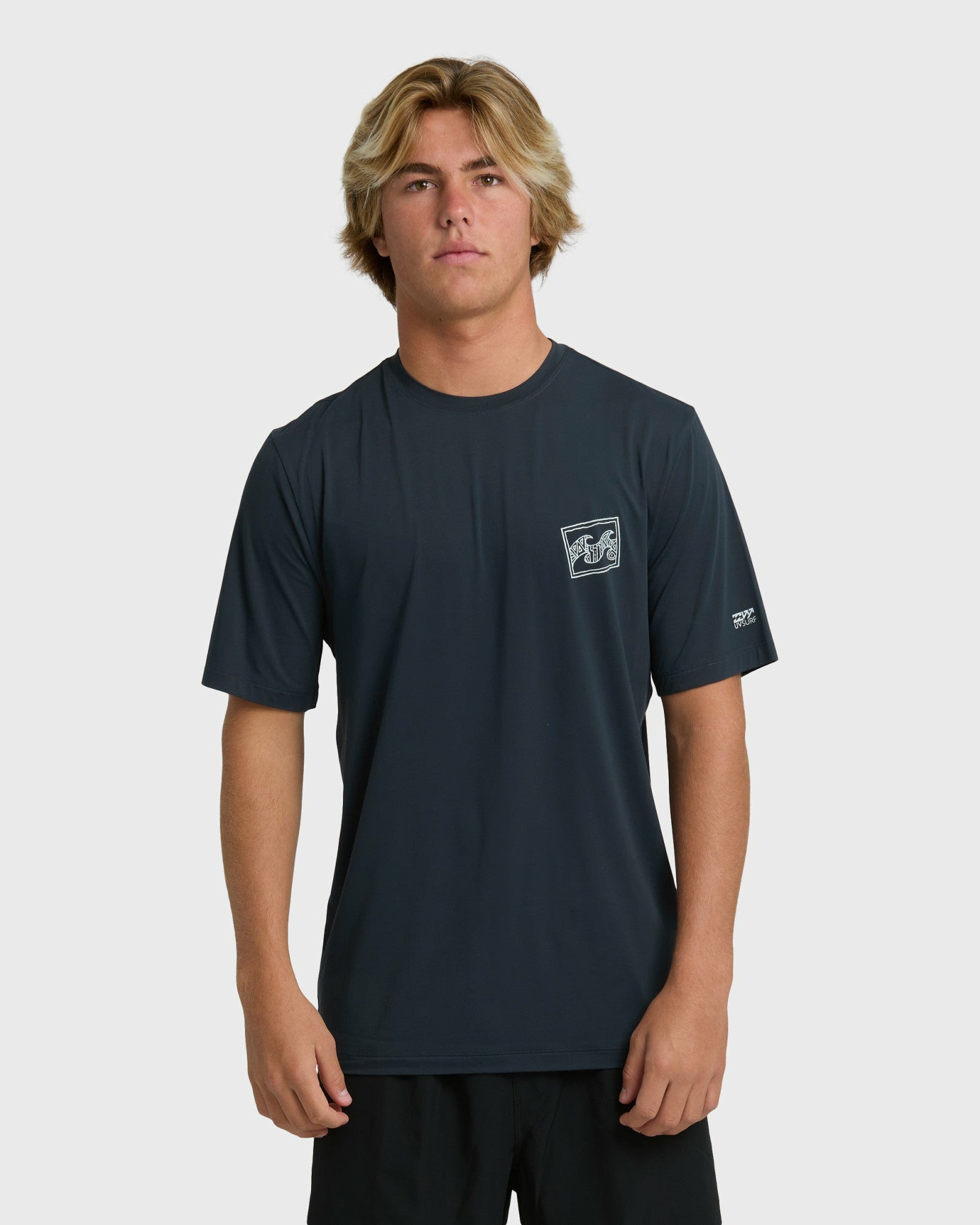 Billabong Men's Crayon Wave Loose Fit Short Sleeve Surf Tee - Navy