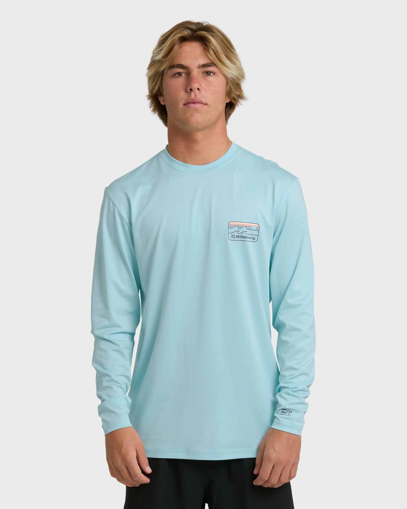 Billabong Men's Runner Long Sleeve Surf Tee - Blue Heather