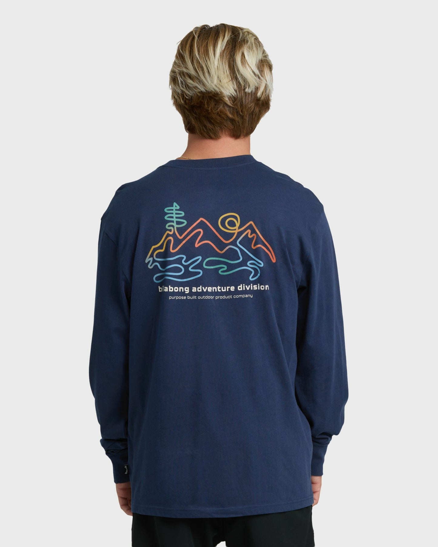 Billabong Men's Range Adiv Premium Long Sleeve T-Shirt - Dark Blue