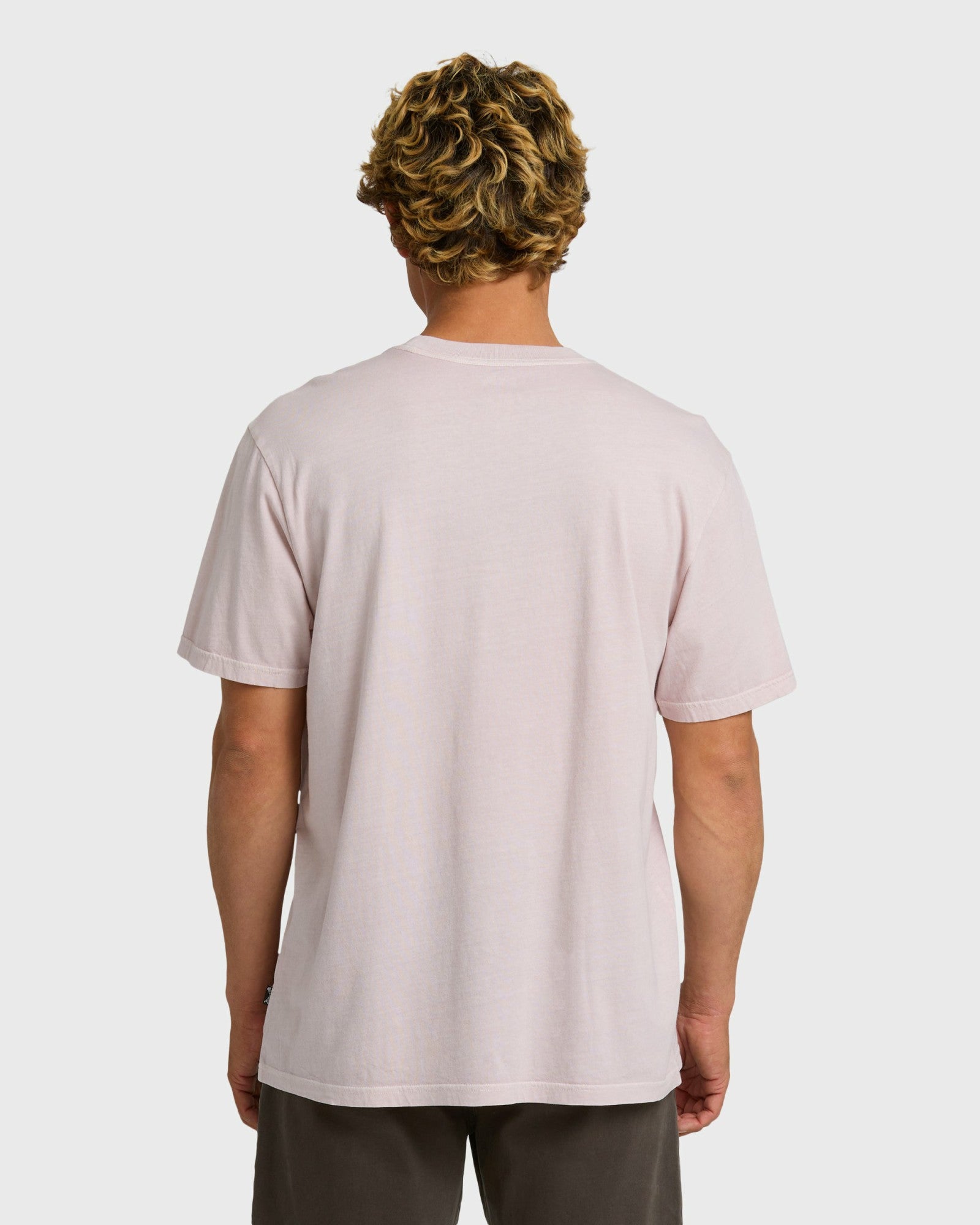 Billabong Men's Essential Pocket Wave Washed Premium Short Sleeve T-Shirt - Dusty Purple