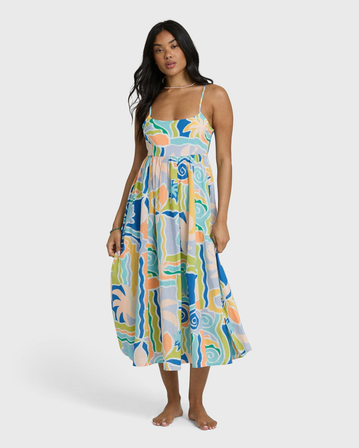 Billabong Women's Island Life Midi Dress - Blue Multi