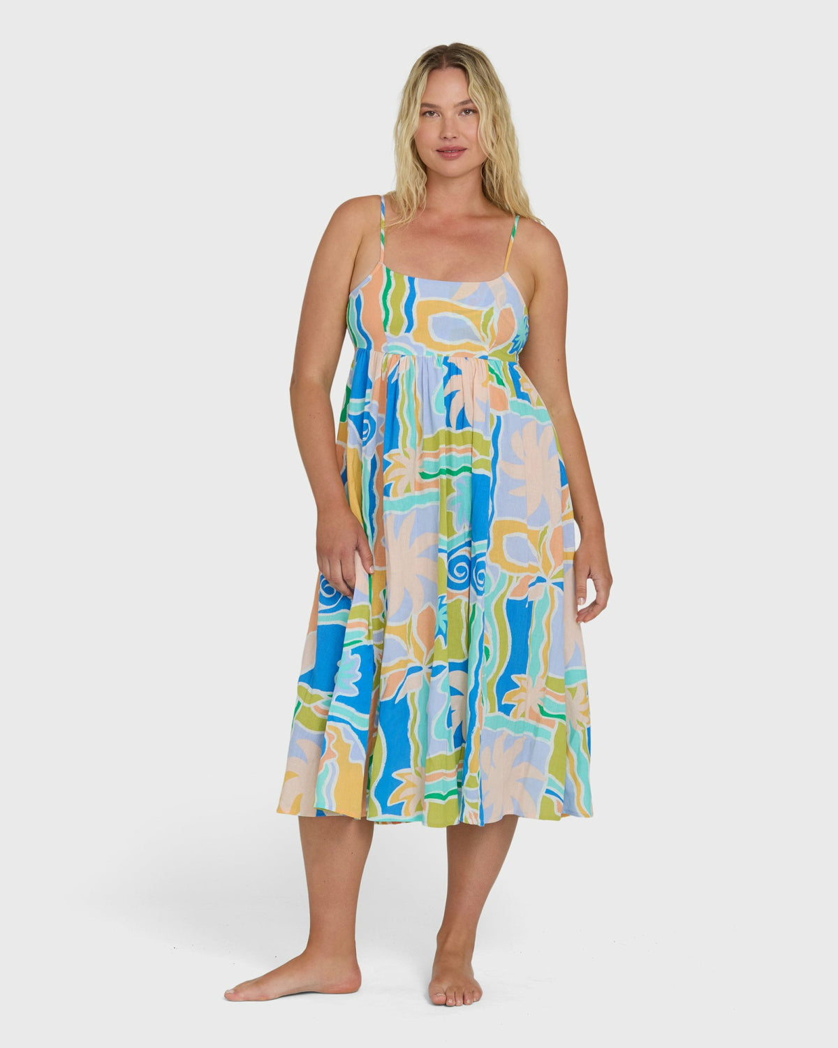 Billabong Women's Island Life Midi Dress - Blue Multi