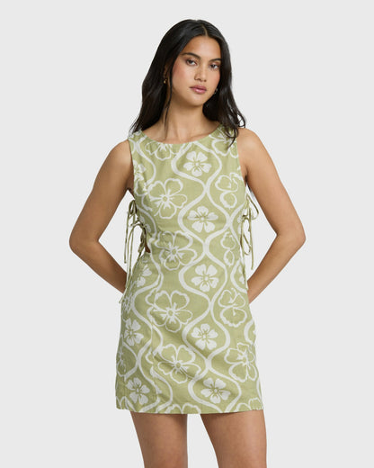 Billabong Women's Floral Trippin Mini Dress - Cactus