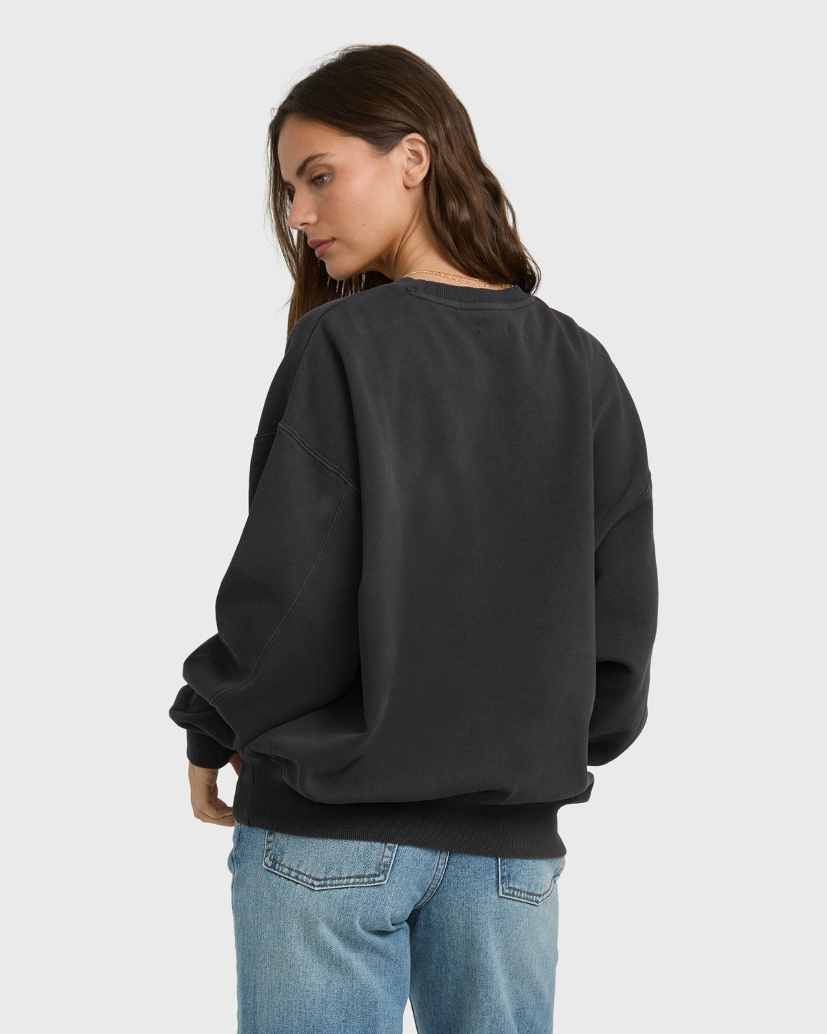 Billabong Women's Mono Aloha Kendal Crewneck Sweatshirt - Black Sands