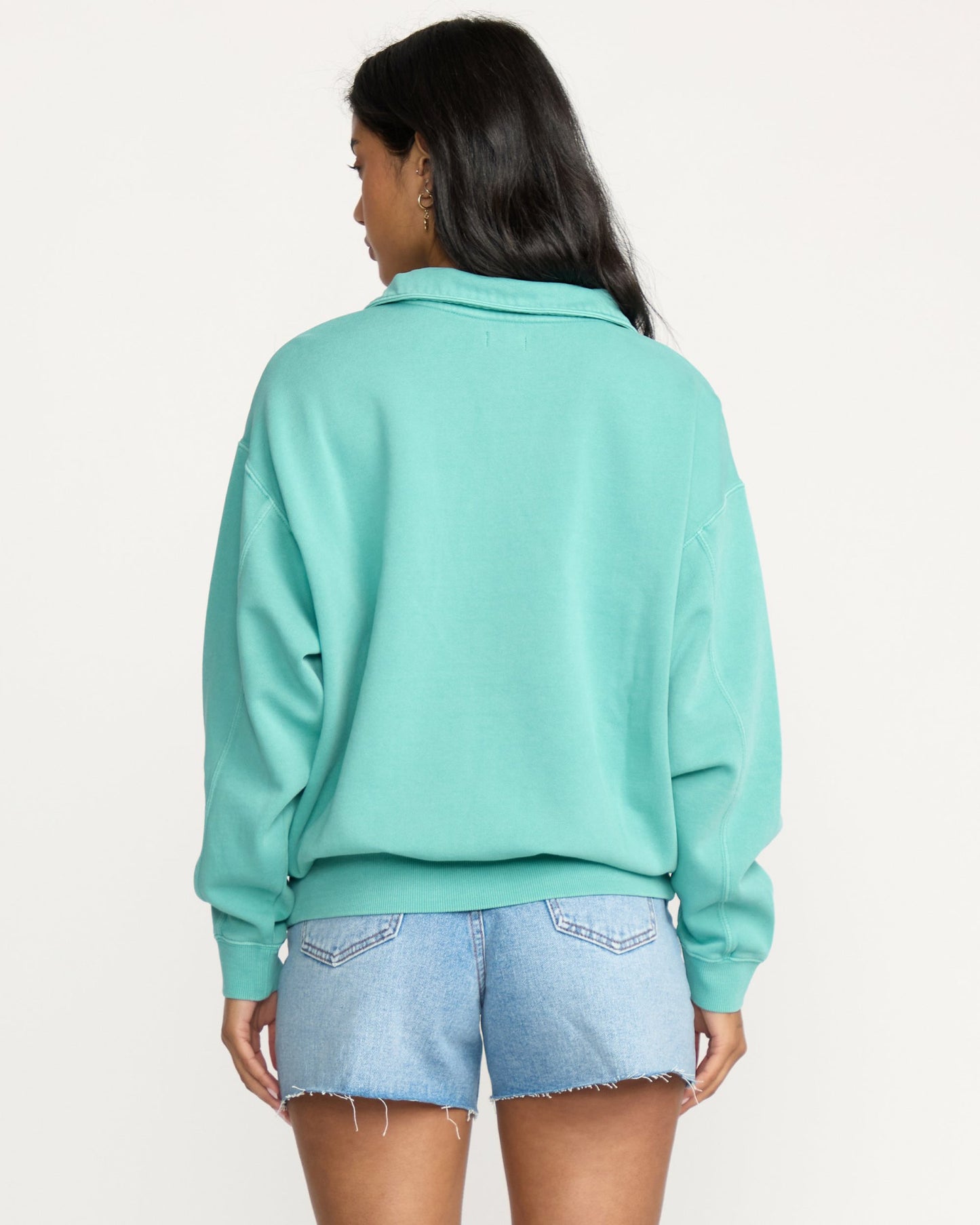 Billabong Women's Hula Half Zip Sweatshirt - Blue Bird
