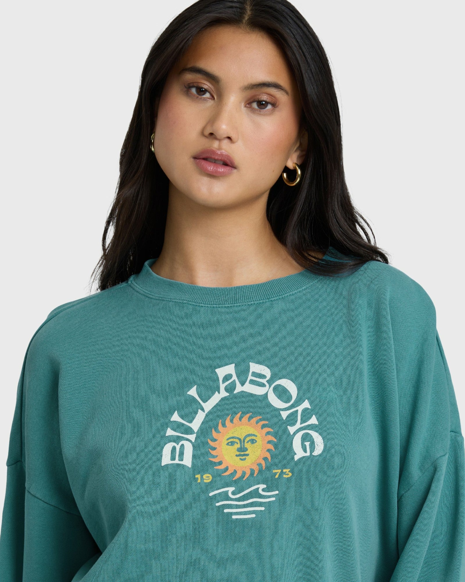 Billabong Women's Echo Crewneck Sweatshirt - Bay Blue