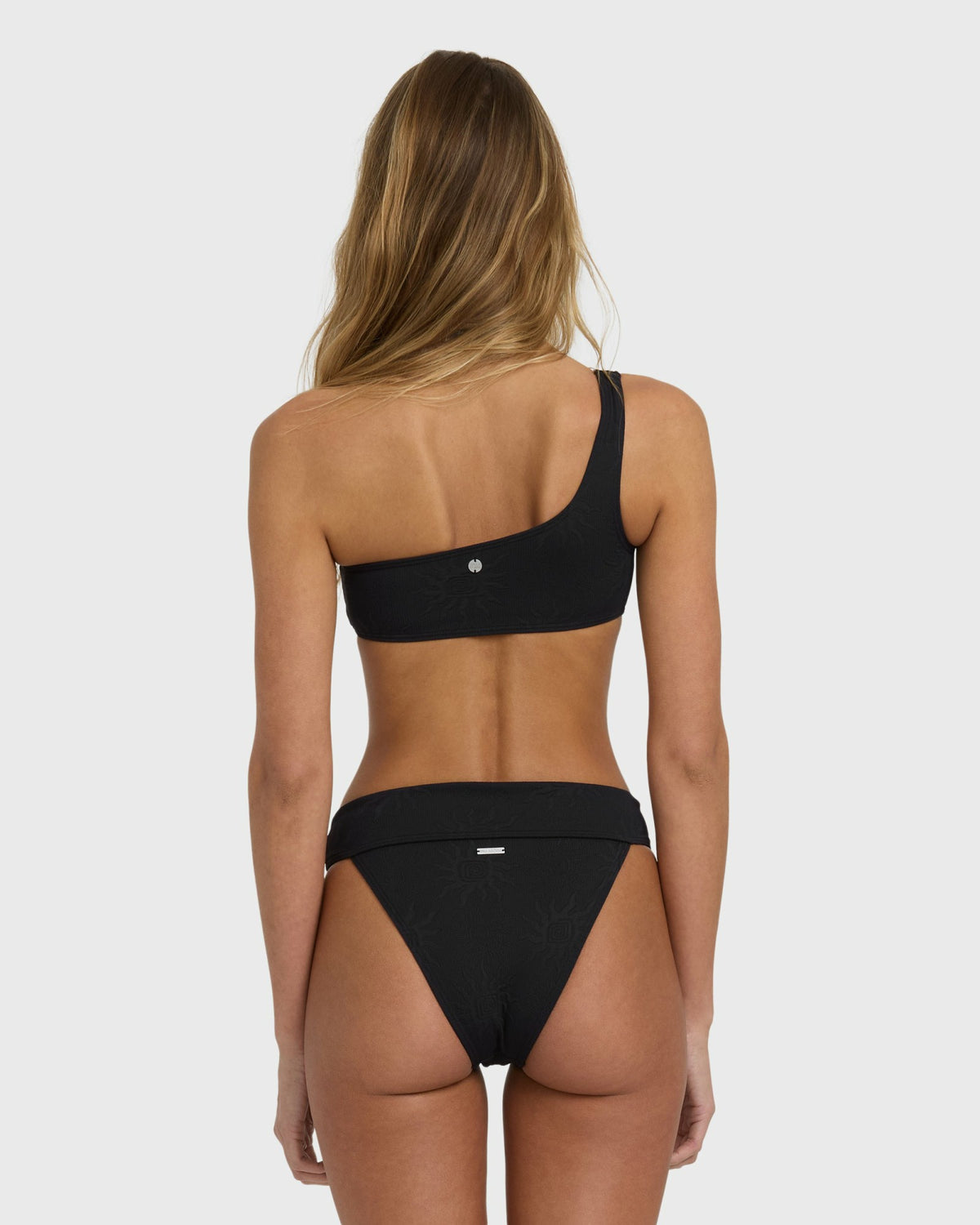 Billabong Women's Laura Twisted Sun One-shoulder Tank Bikini Top - Black Pebble