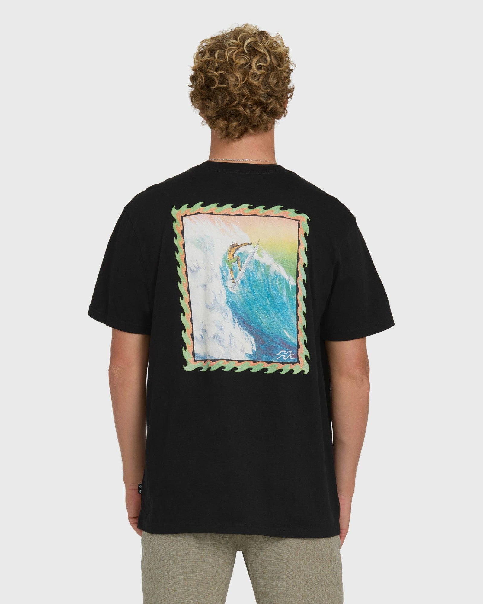 Billabong Men's Nanda Ormond Occy Premium Short Sleeve Knit Graphic T-Shirt - Black
