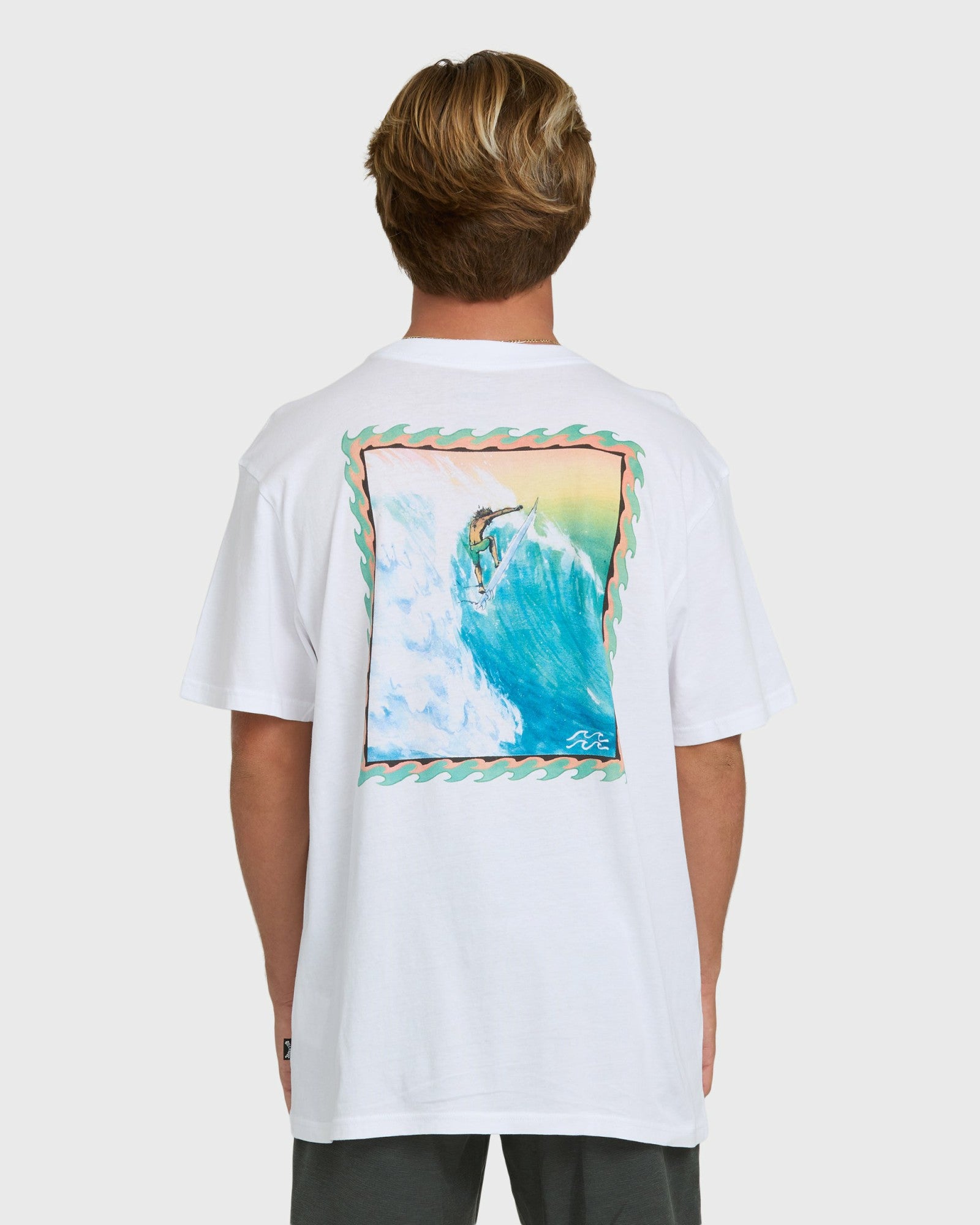 Billabong Men's Nanda Ormond Occy Premium Short Sleeve Knit Graphic T-Shirt - White