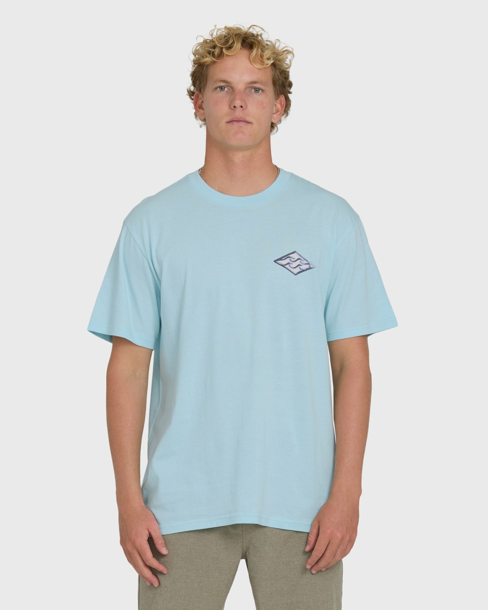 Billabong Men's Dim Arch Premium Short Sleeve Knit T-Shirt - Coastal Blue