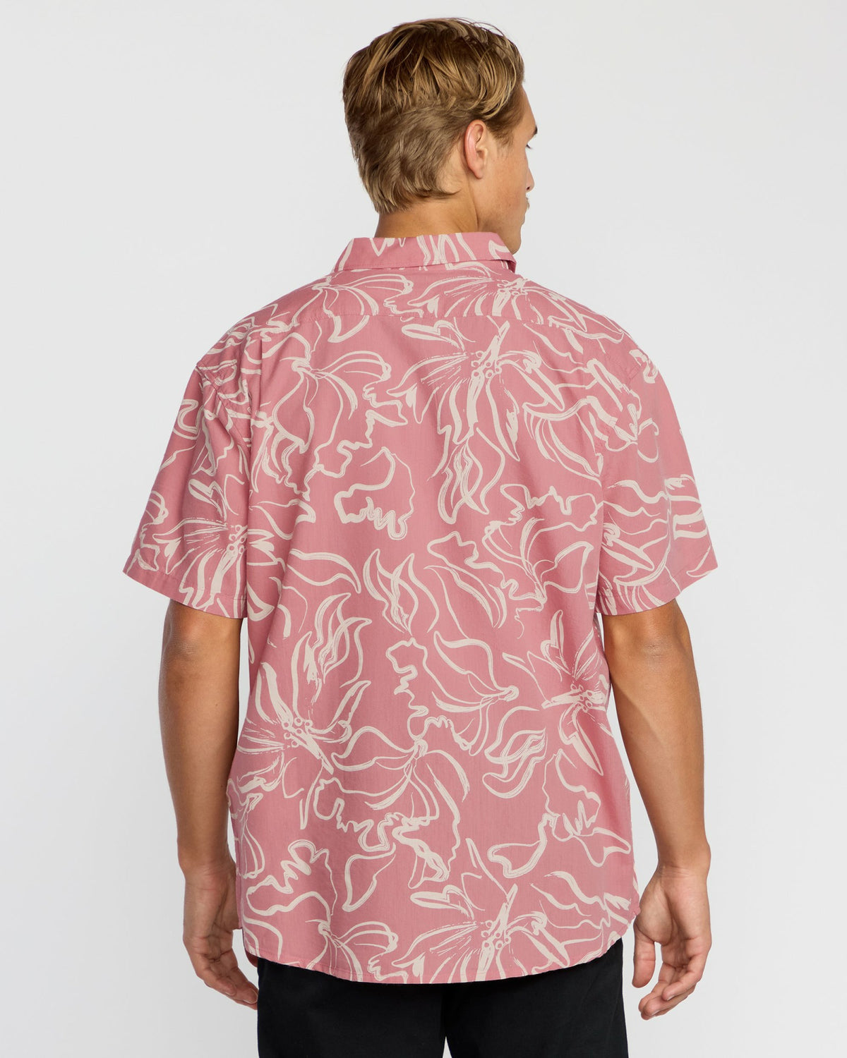 Billabong Men's Sundays Short Sleeve Shirt - Faded Rose