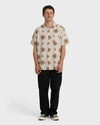 Billabong Men's Cordoba Short Sleeve Shirt - Cream