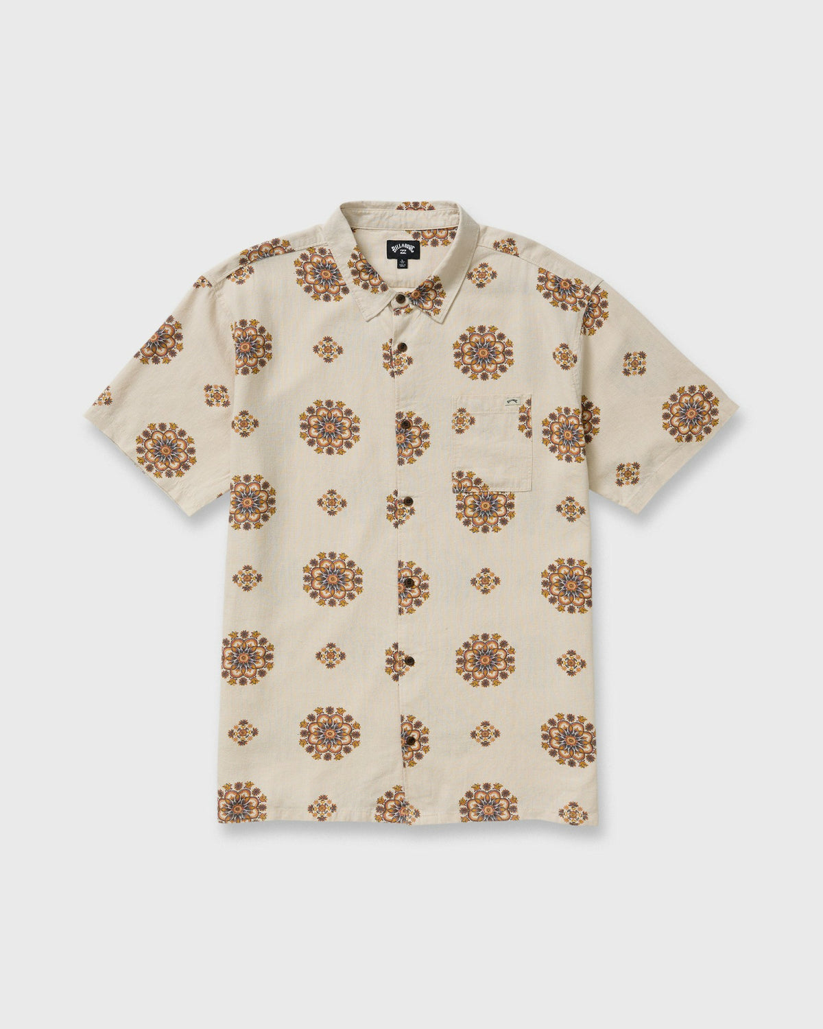 Billabong Men's Cordoba Short Sleeve Shirt - Cream
