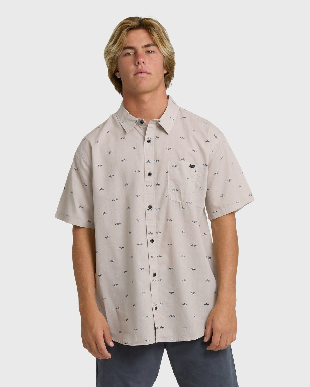 Billabong Men's Sundays Mini Short Sleeve Woven Shirt - Ash Rose