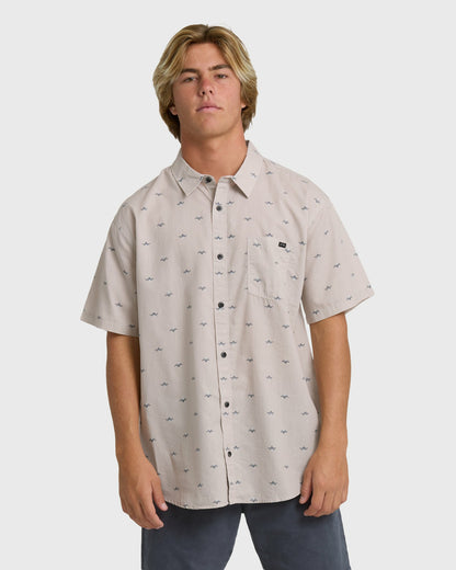 Billabong Men's Sundays Mini Short Sleeve Woven Shirt - Ash Rose