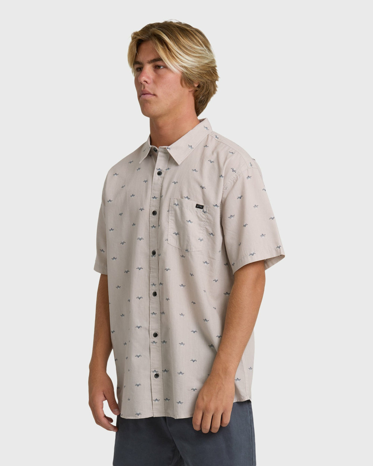 Billabong Men's Sundays Mini Short Sleeve Woven Shirt - Ash Rose