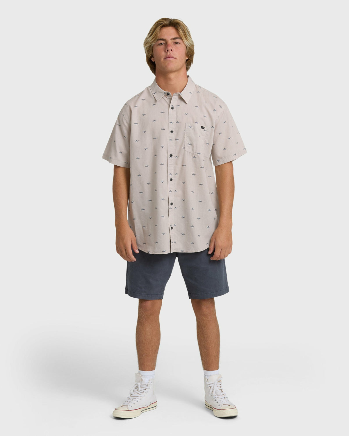 Billabong Men's Sundays Mini Short Sleeve Woven Shirt - Ash Rose