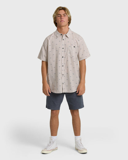 Billabong Men's Sundays Mini Short Sleeve Woven Shirt - Ash Rose