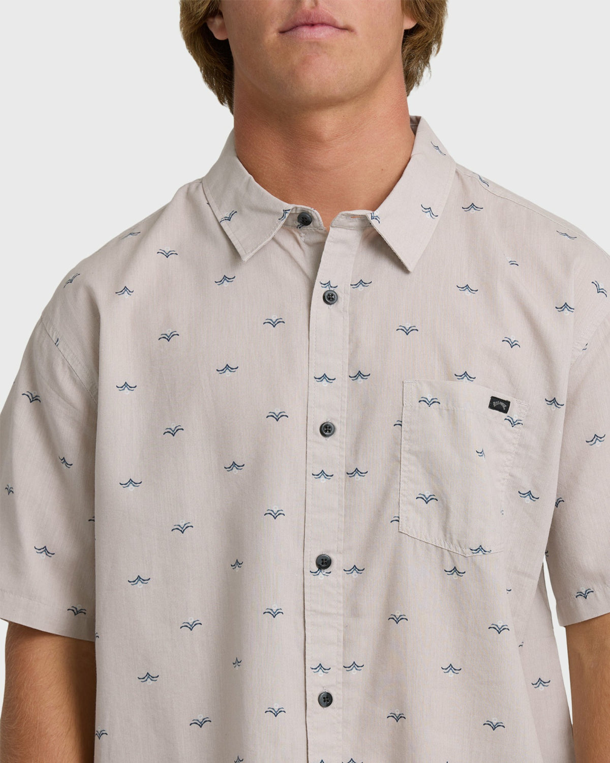 Billabong Men's Sundays Mini Short Sleeve Woven Shirt - Ash Rose