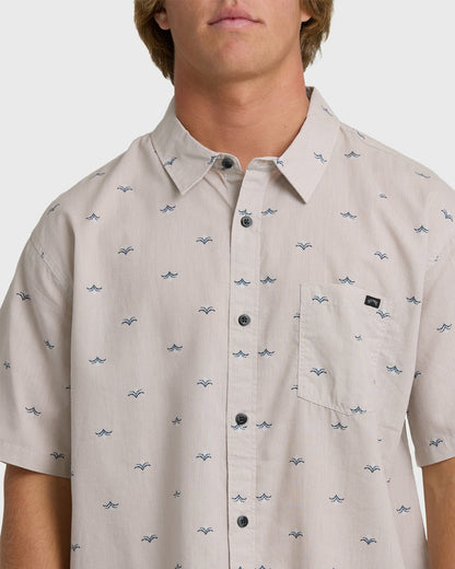 Billabong Men's Sundays Mini Short Sleeve Woven Shirt - Ash Rose
