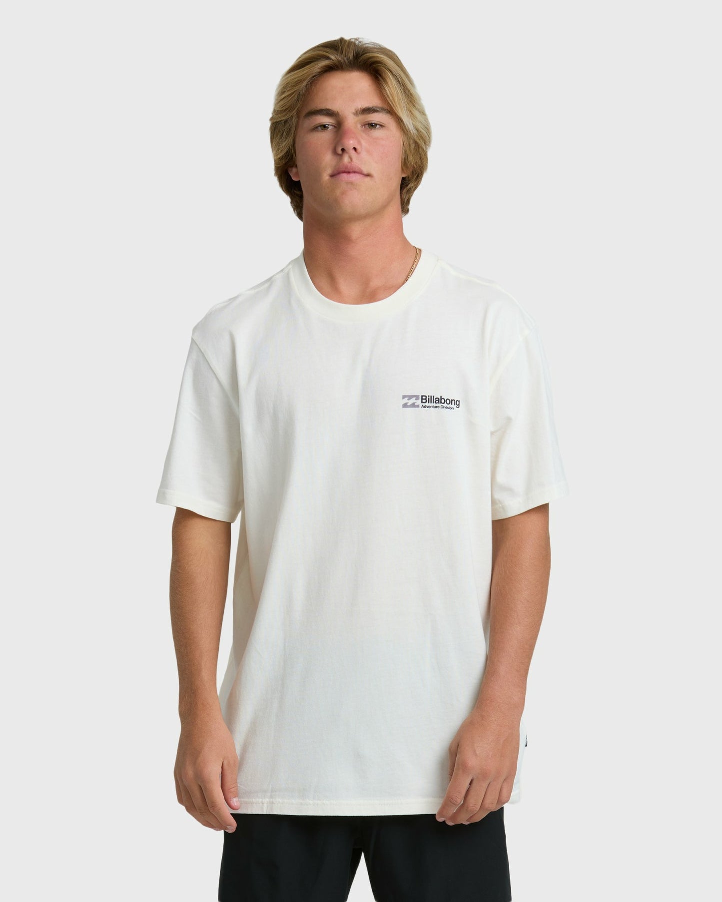 Billabong Men's Make Tracks Adiv Premium Short Sleeve T-Shirt - Off White