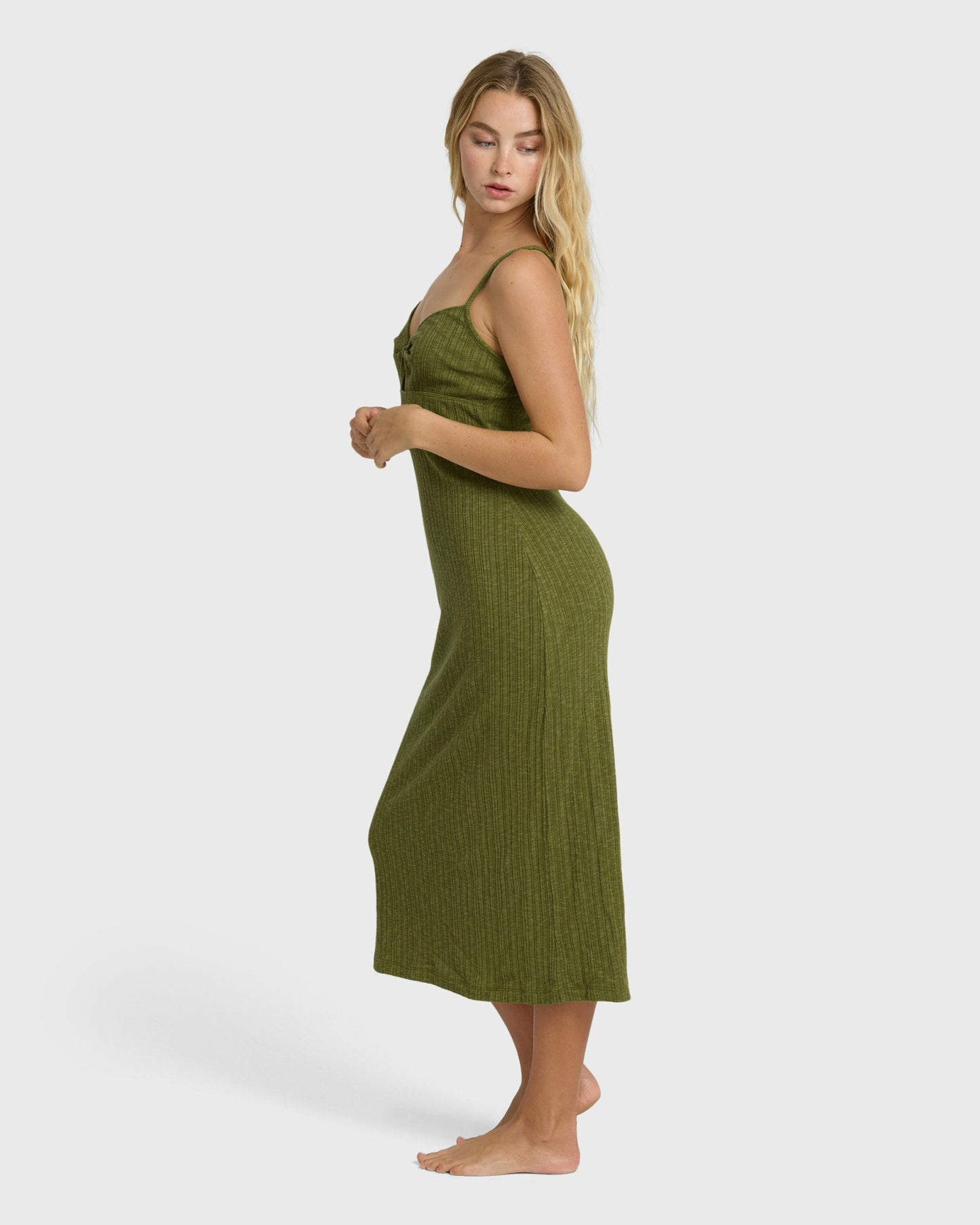 Billabong Women's Sweet Moves Midi Dress - Dark Olive