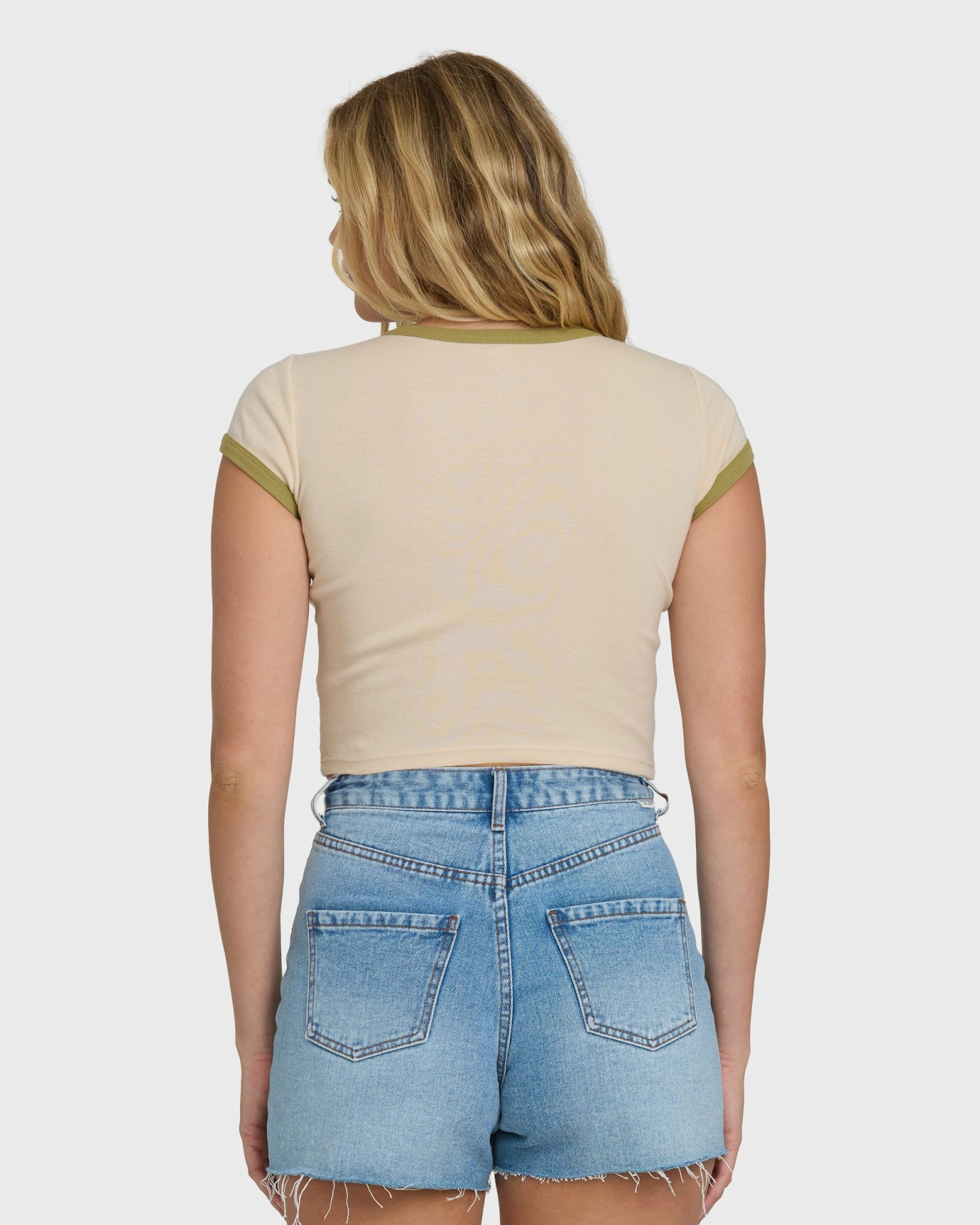 Billabong Women's Sunny Out Short Sleeve Cotton T-Shirt - Dove