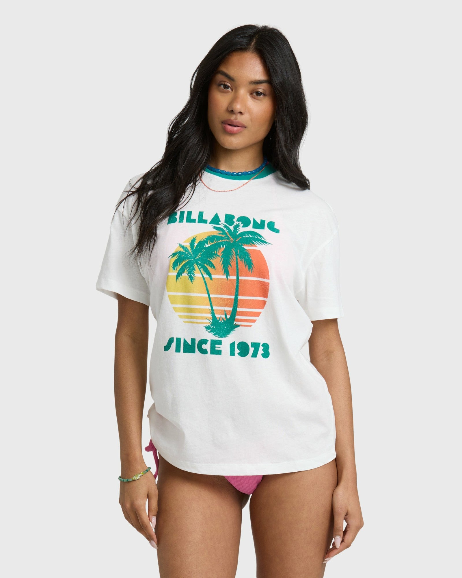 Billabong Women's My Beach Club Short Sleeve T-Shirt - Salt Crystal