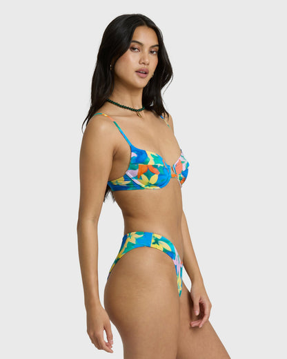 Billabong Women's Agua Flores Leah Underwire Bikini Top - Blue Multi