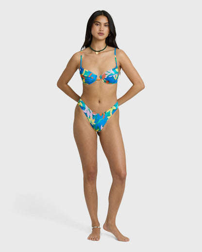 Billabong Women's Agua Flores Leah Underwire Bikini Top - Blue Multi