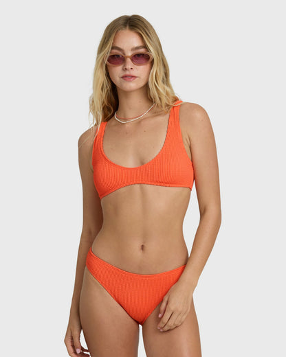 Billabong Women's Summer Hi Lowrider Full Bikini Bottom - Hot Coral