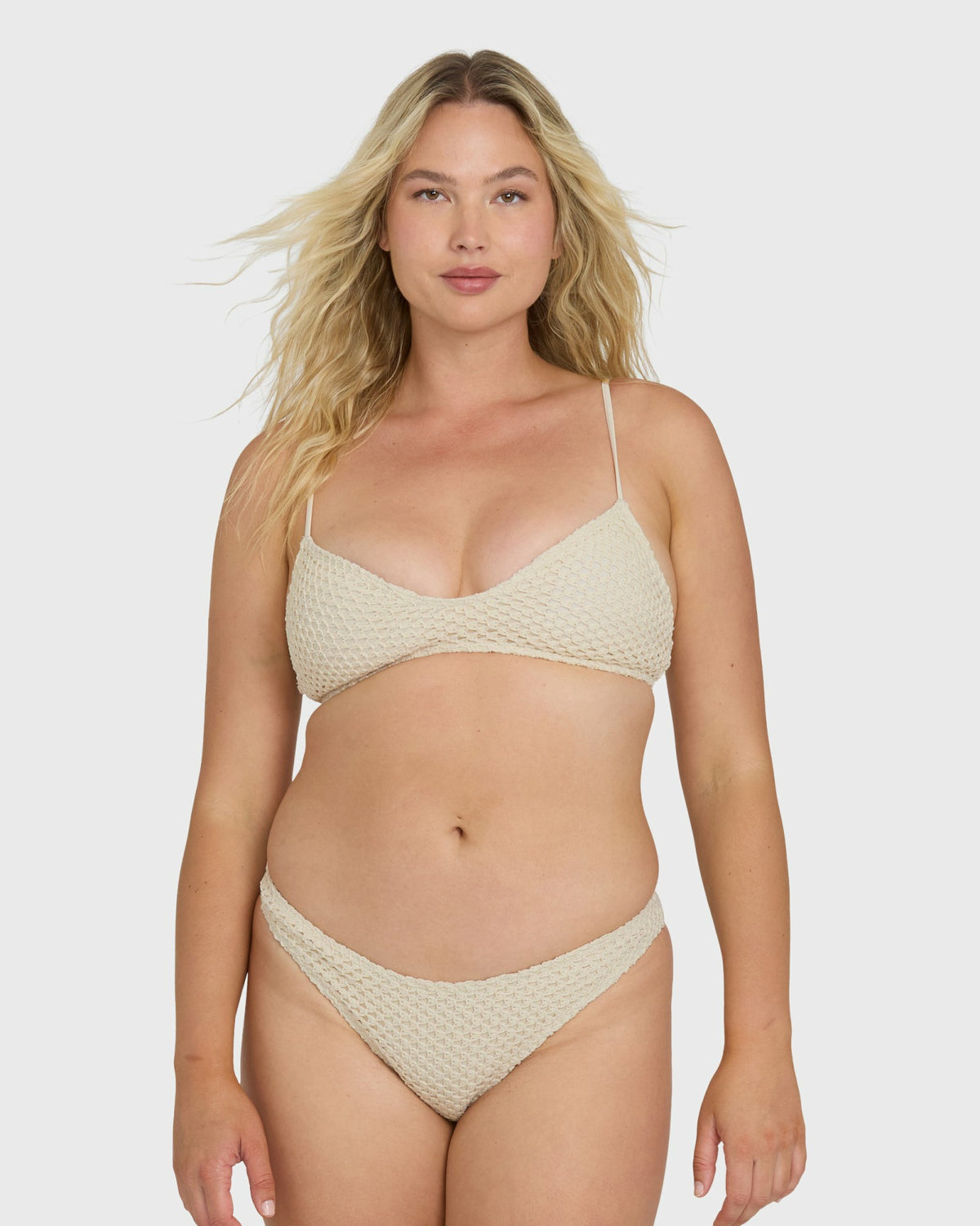 Billabong Women's Twisted Tides Hike Medium Bikini Bottom - White Cap