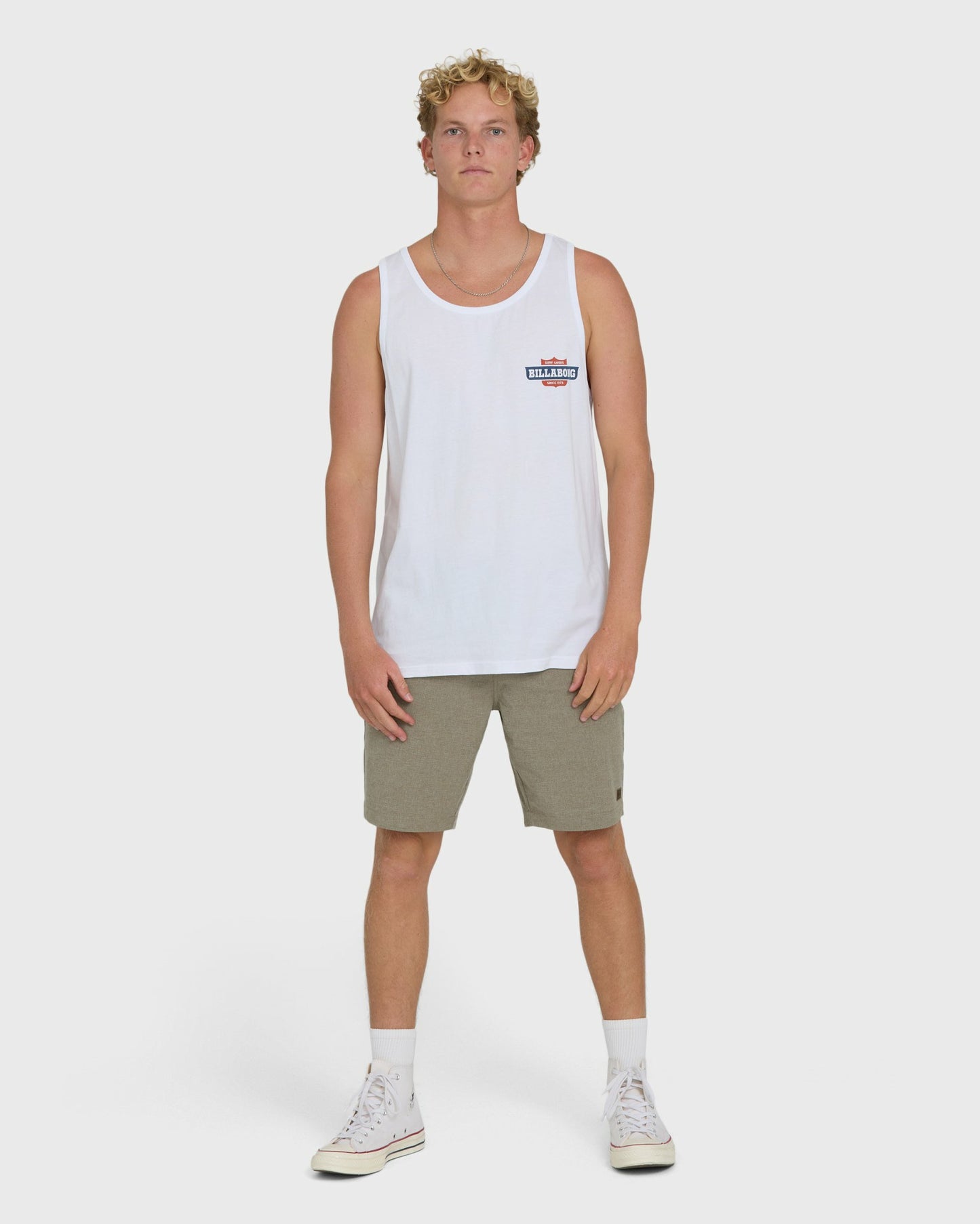 Billabong Men's Walled Premium Tank Top - White