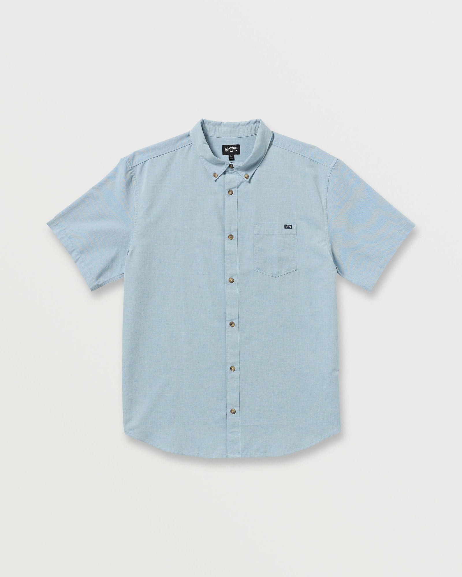 Billabong Men's All Day Short Sleeve Shirt - Powder Blue